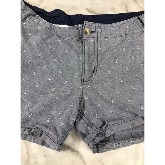 VINTAGE Columbia Shorts Women 8 Blue Logo Lightweight Fishing Hiking 100% Cotton - Picture 3 of 7